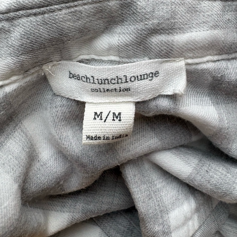 Beach Lunch Lounge Gray and White Gingham Plaid Dress | Women’s Sz M - Picture 3 of 14